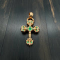 22K Gold Medium-Size Green Diamond Pendant