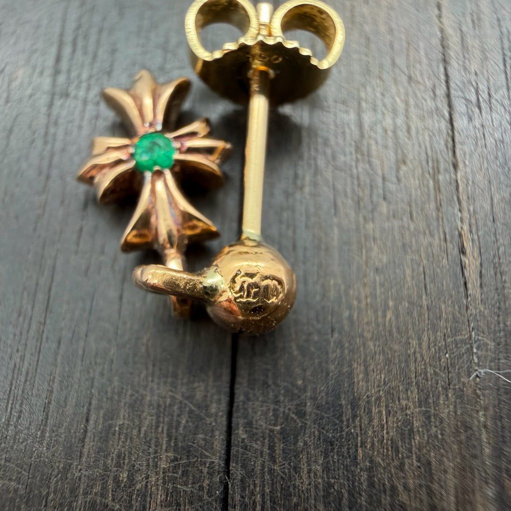 22K Gold Drop Stud Earring