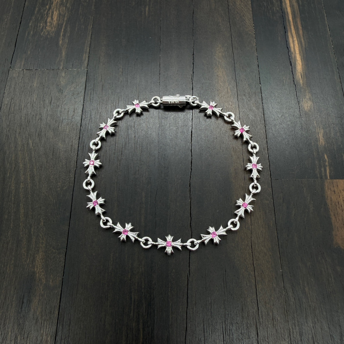 18K White Gold Pink Diamond Pendant