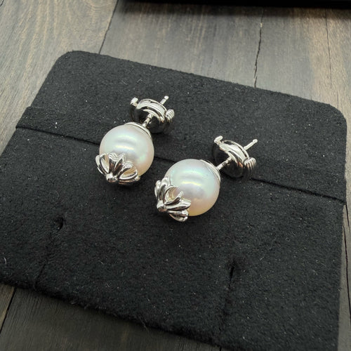 18K White Gold Pearl Stud Earring