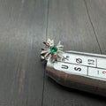 18K White Gold Green Diamond Stud Earring