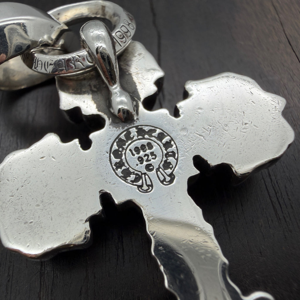 Teardrop Flame Cross Pendant