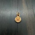 22K Gold Mini Peach Dog Tag Pendant
