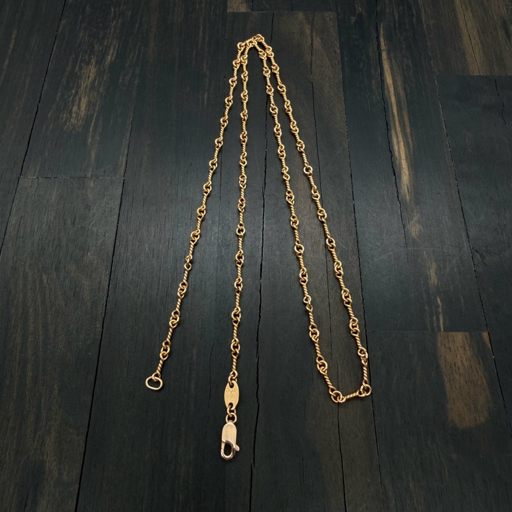 22K Gold Bamboo Chain with 750 Clasp