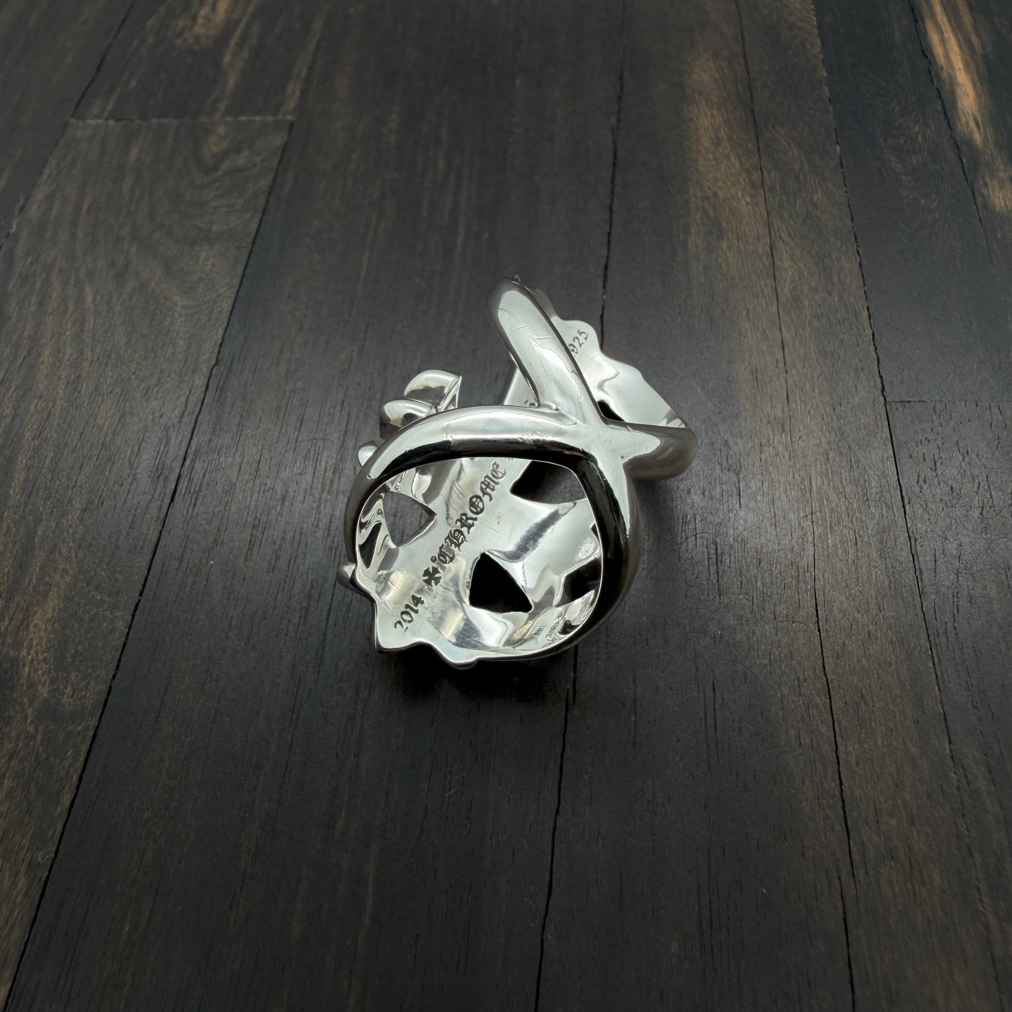 Silver Infinity Ring with White Stones