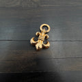 22K Gold Fleur-de-Lis Pendant with Ring Bail
