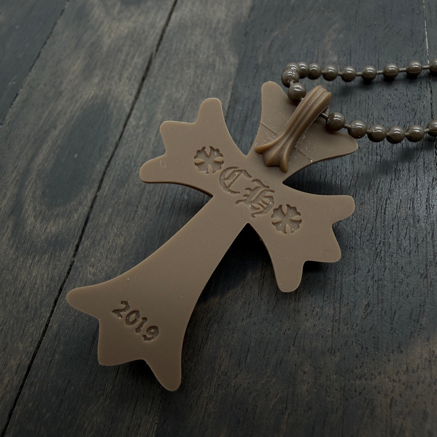 Brown Silicone Resin Cross Pendant