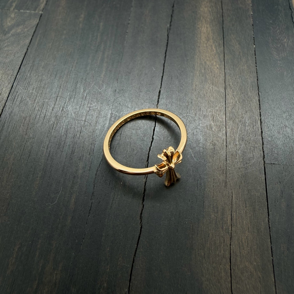 22K Gold Long Cross Ring