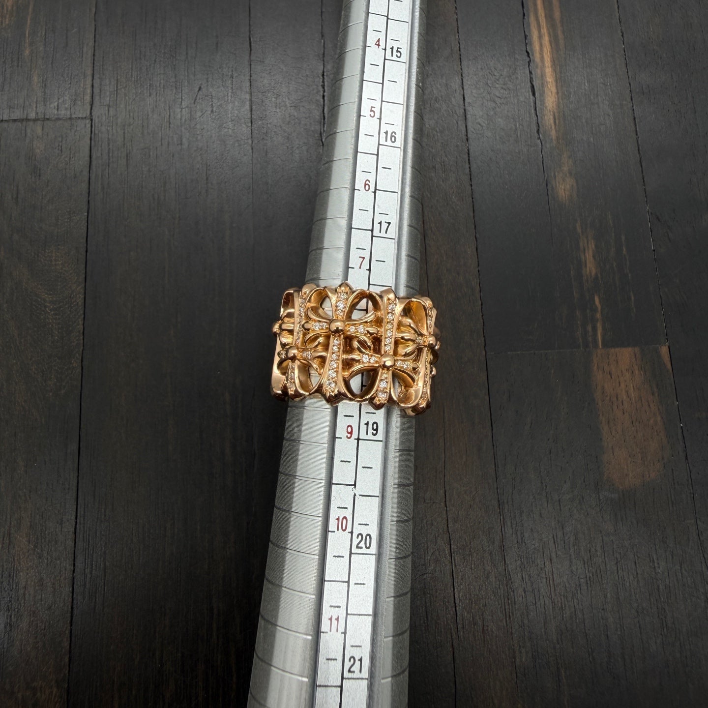 22K Gold Full Diamond Cemetery RIng