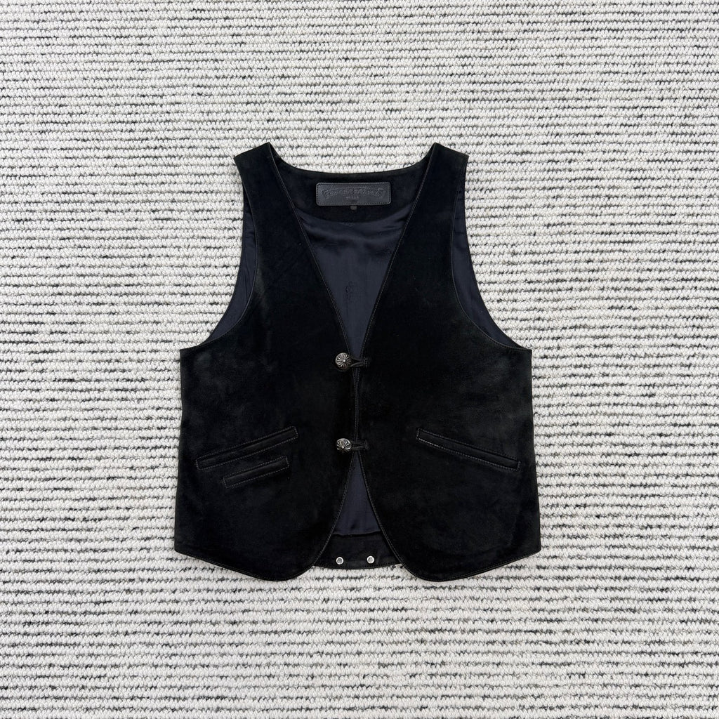 Suede Button Vest