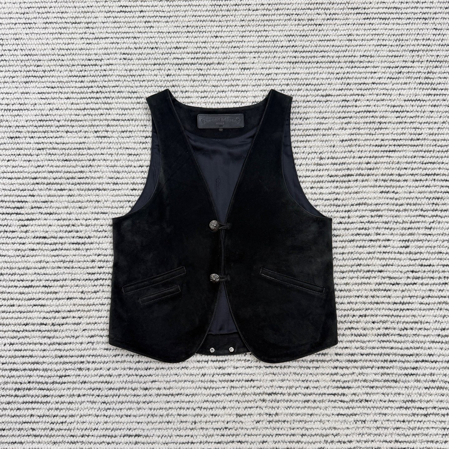 Suede Button Vest