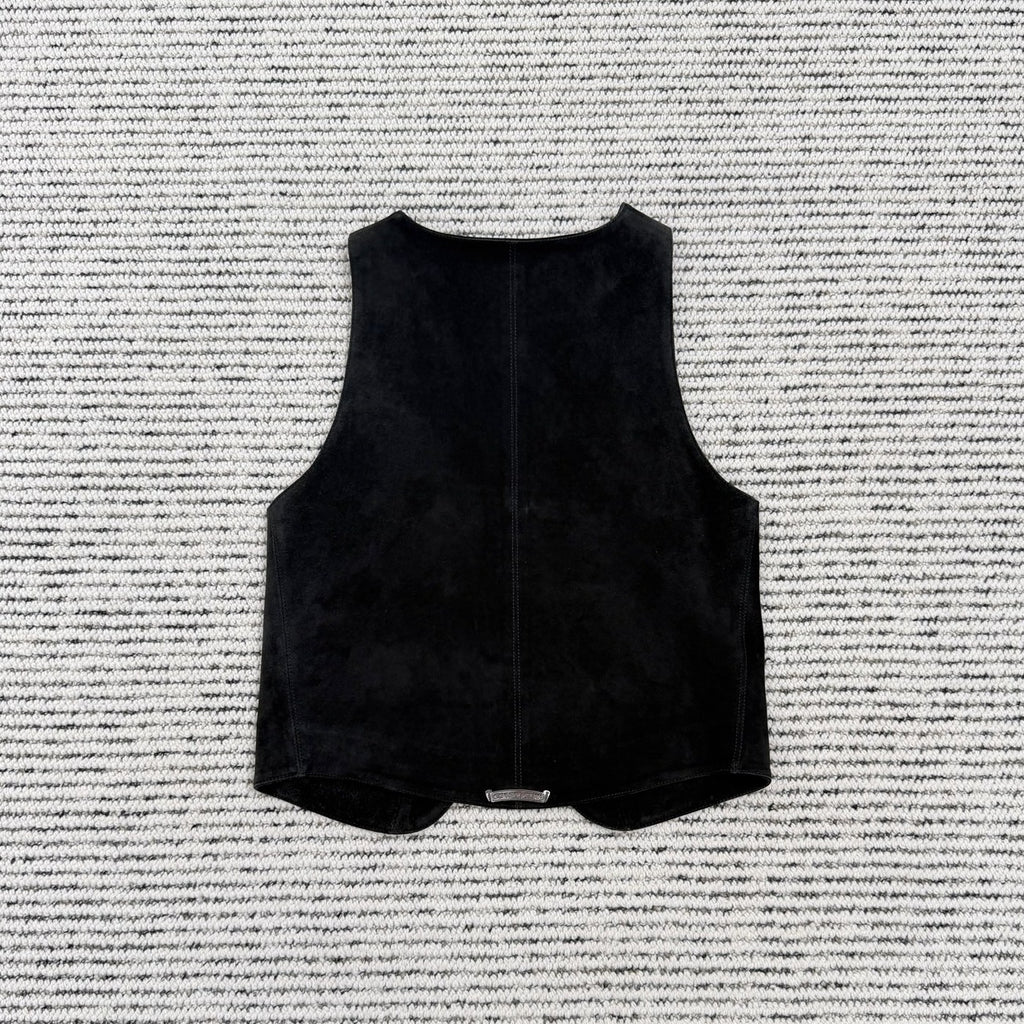 Suede Button Vest