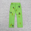 Leather Patch Pants