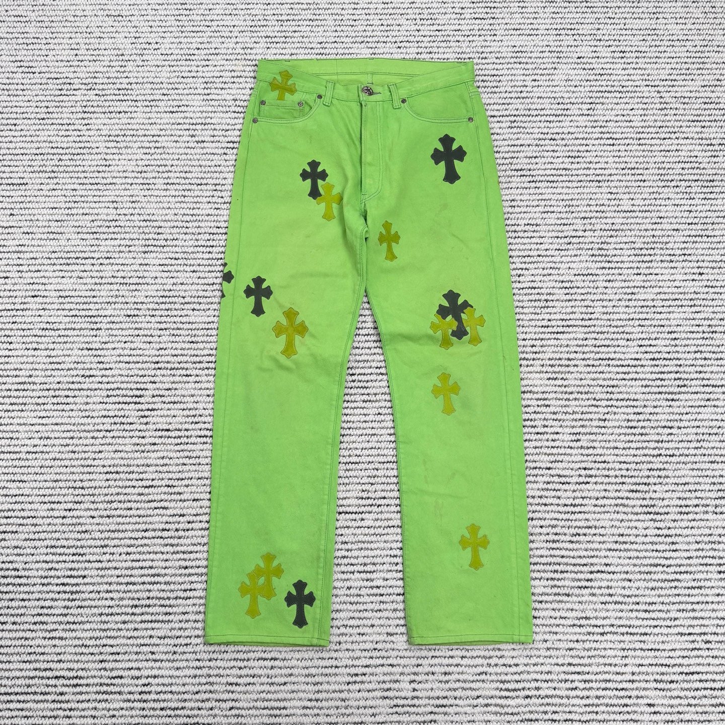 Leather Patch Pants