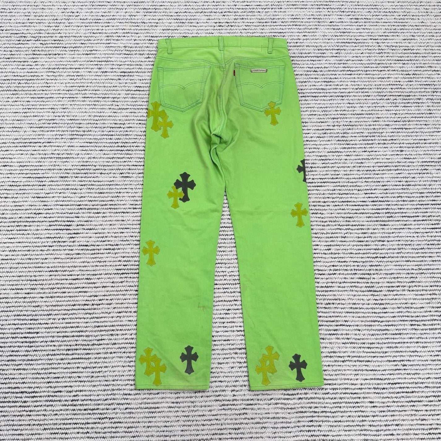 Leather Patch Pants