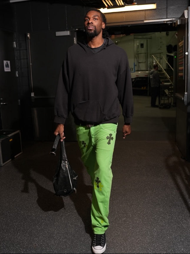 Leather Patch Pants
