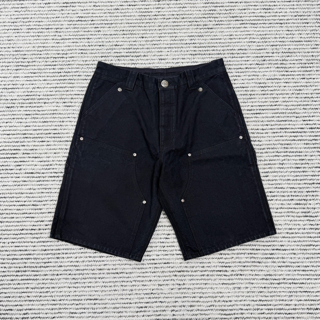 Leather Patch Cargo Shorts