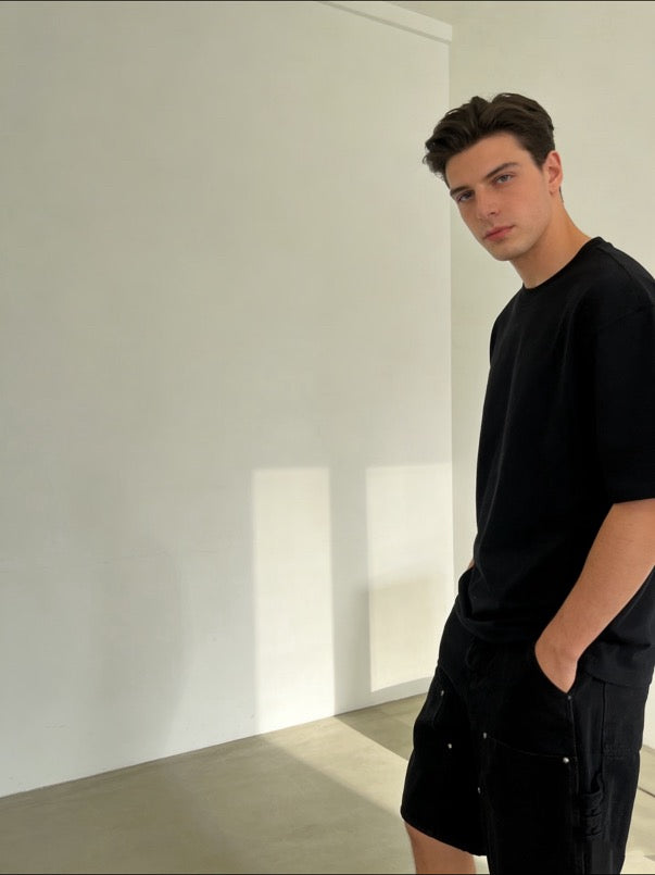 Leather Patch Cargo Shorts