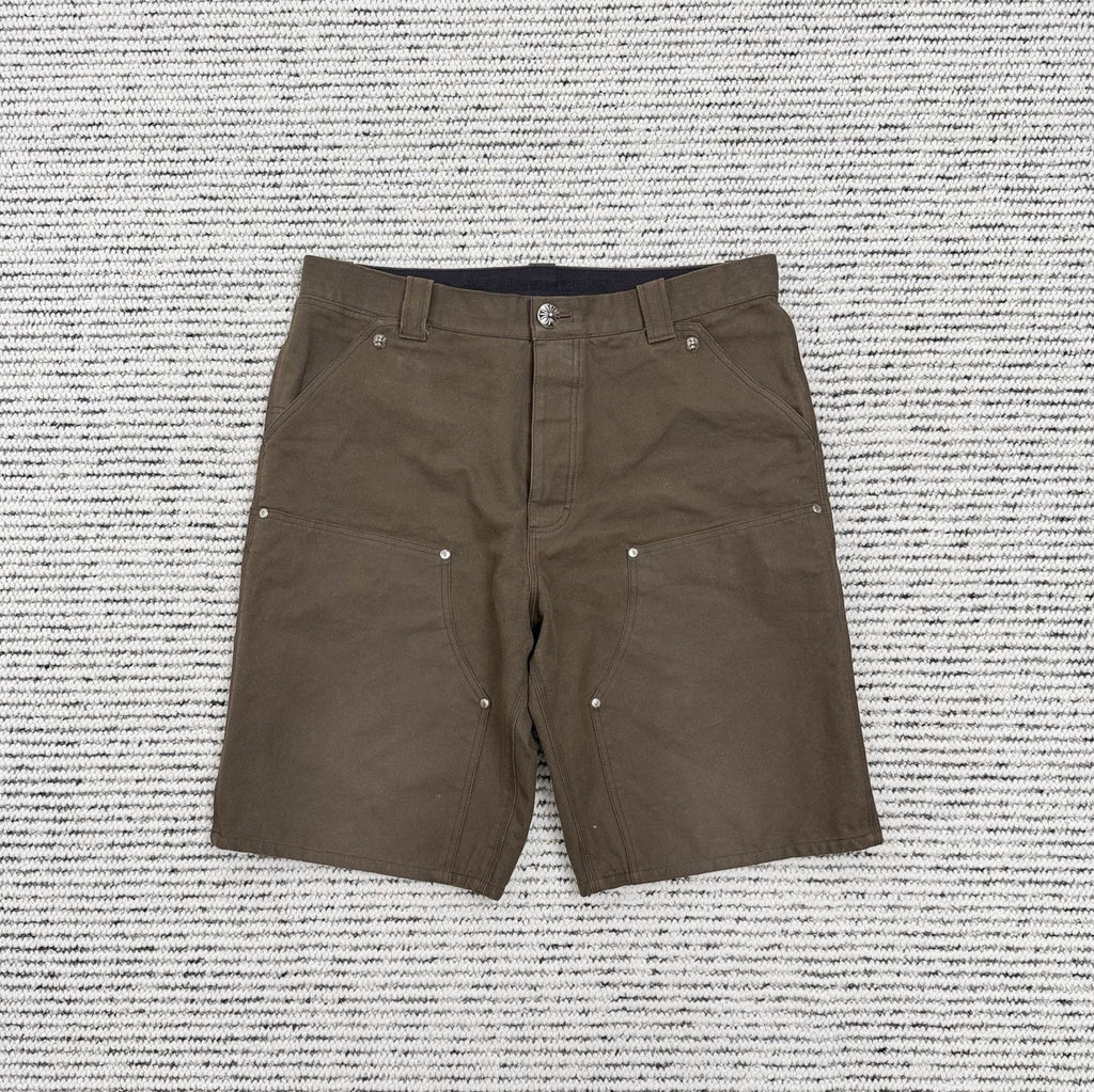 Leather Patch Cargo Shorts