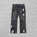 Black & White Flame Jeans