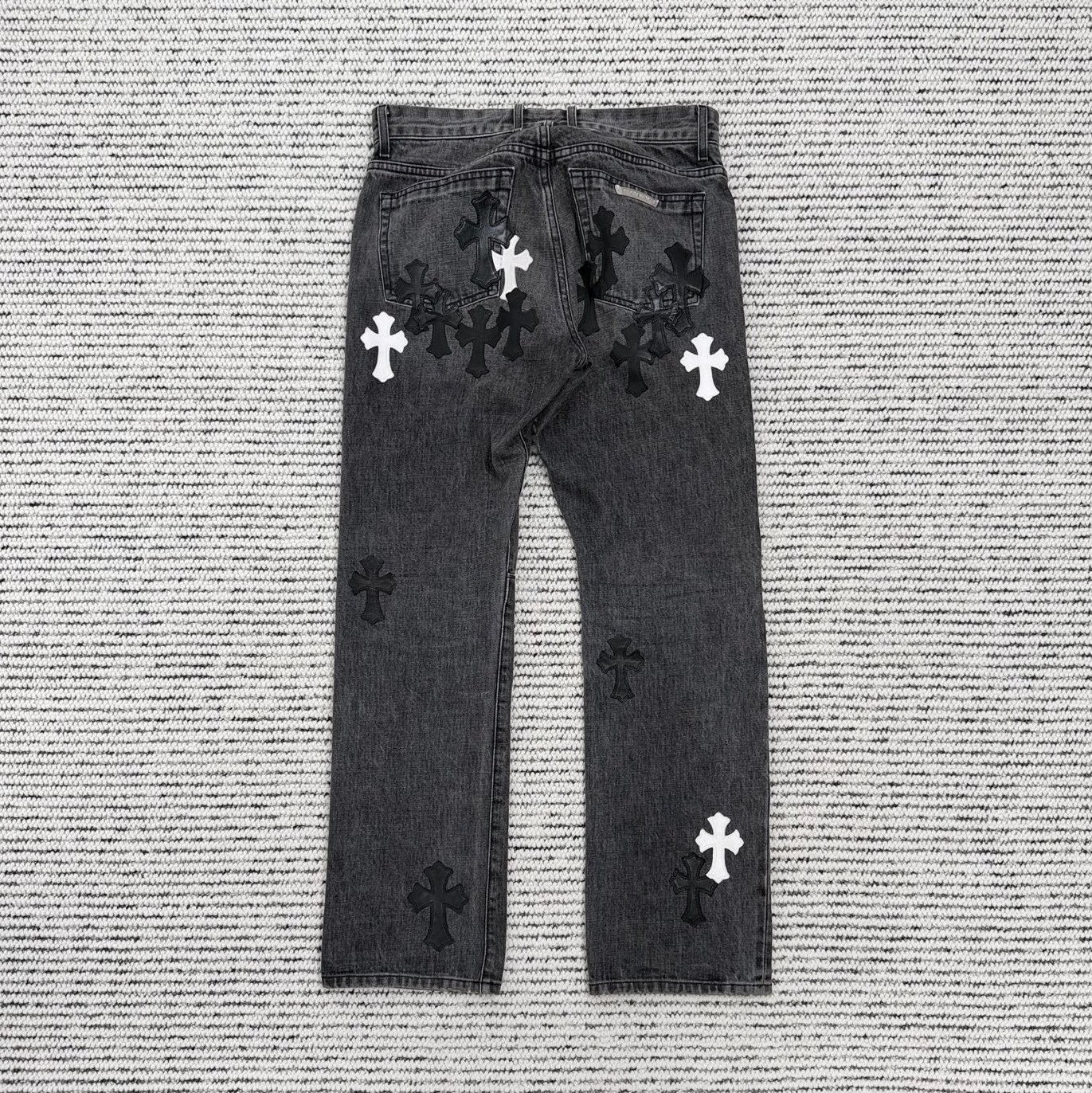 Black & White Flame Jeans
