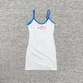 Blue Trim Cami Bodycon Dress