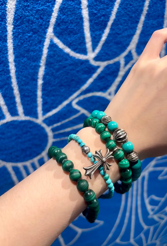 Malachite Bead Bracelet