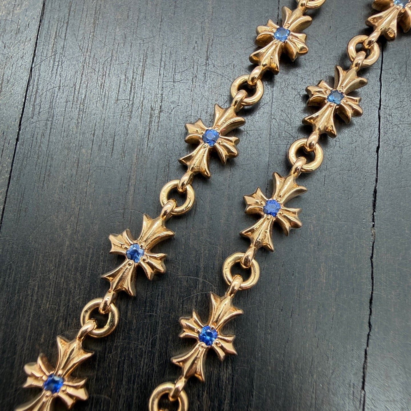 22K Gold Blue Diamond Pendant