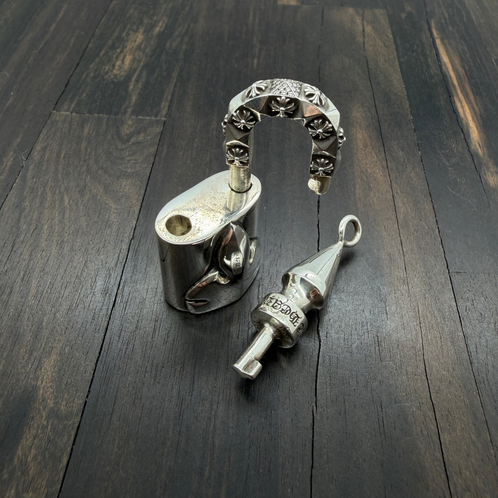 925 Silver Padlock Pendant