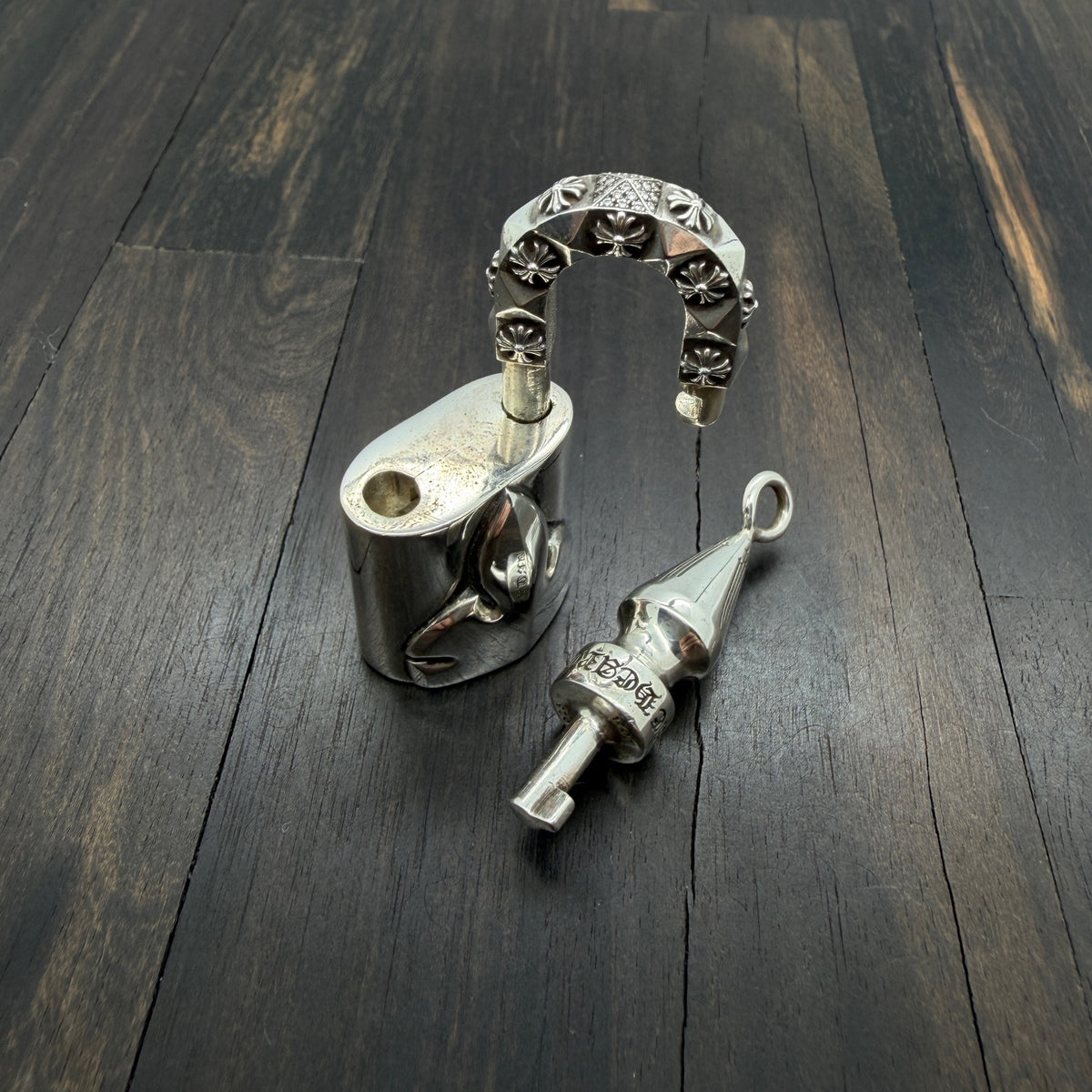 925 Silver Padlock Pendant