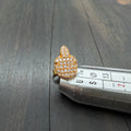 22K Gold Full Paved Diamond Stud Earring
