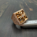 22K Gold Full Diamond Hollow KH Ring
