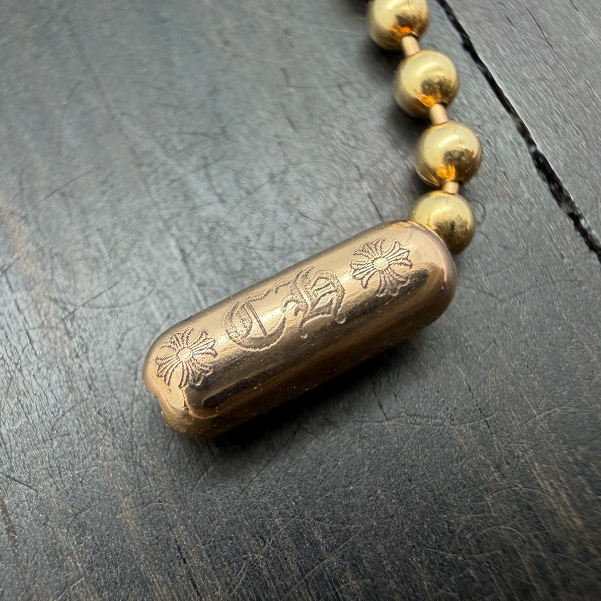 22k Gold Ball Chain Necklace