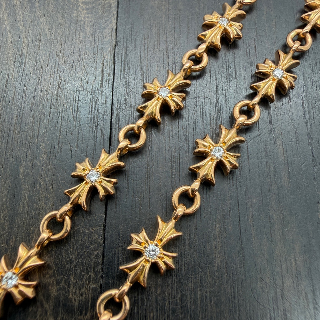 Tiny E Cross Bracelet