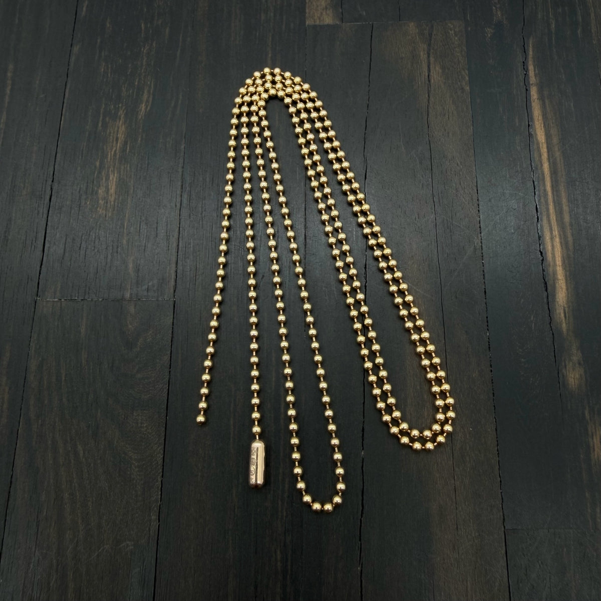 22k Gold Ball Chain Necklace