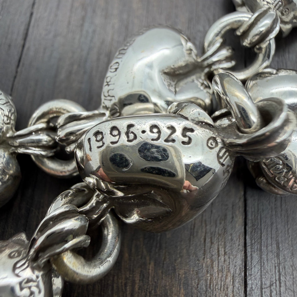 925 Silver Vine Heart Bracelet