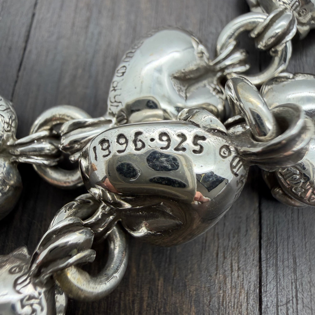 925 Silver Vine Heart Bracelet