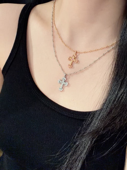 22K Gold Pink Diamond Pendant