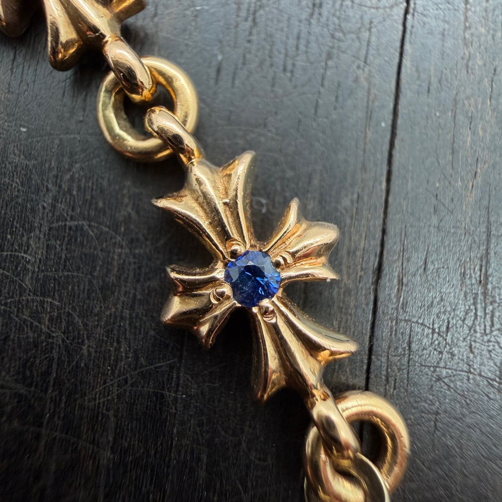 22K Gold Blue Diamond Pendant