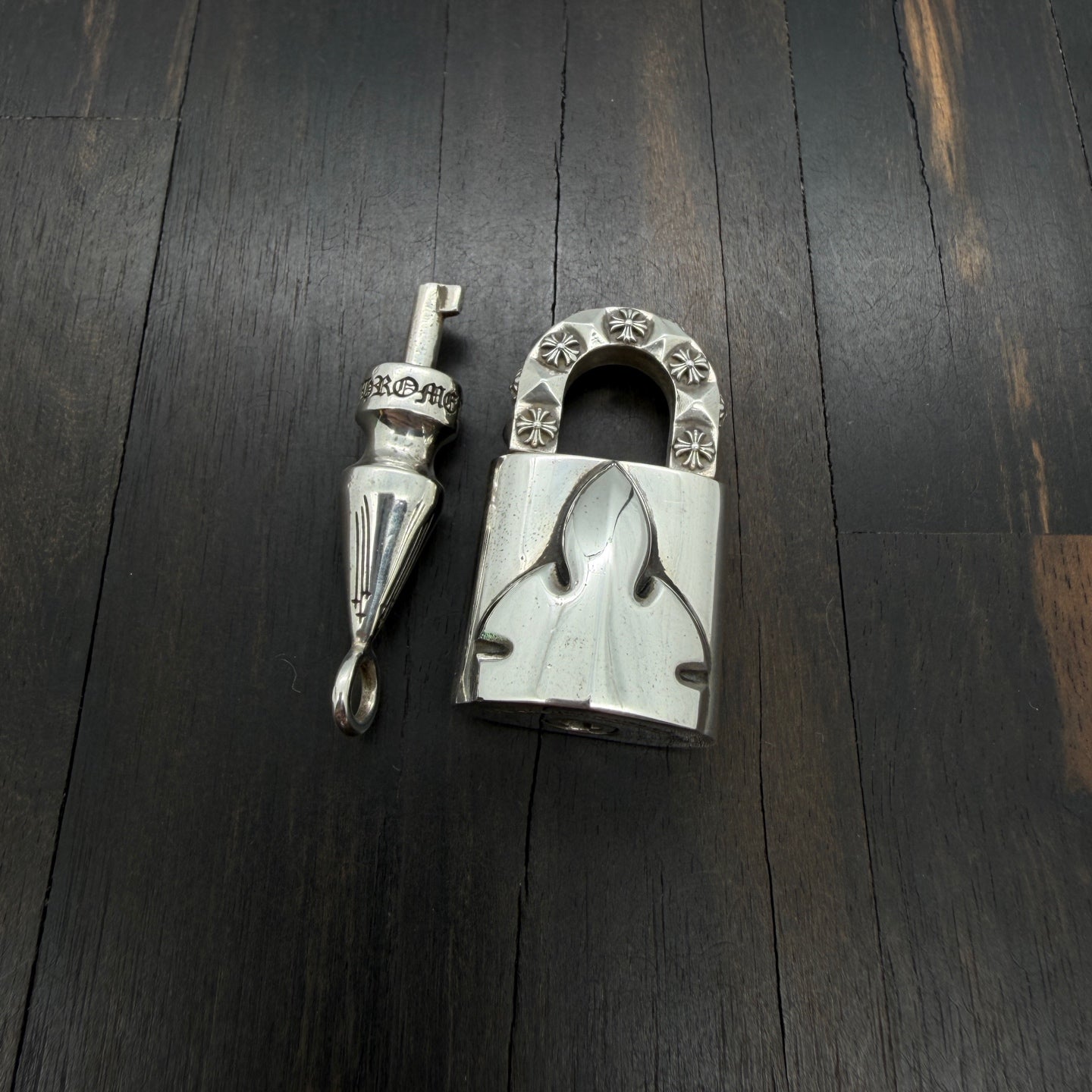 925 Silver Padlock Pendant