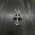 Teardrop Flame Cross Pendant