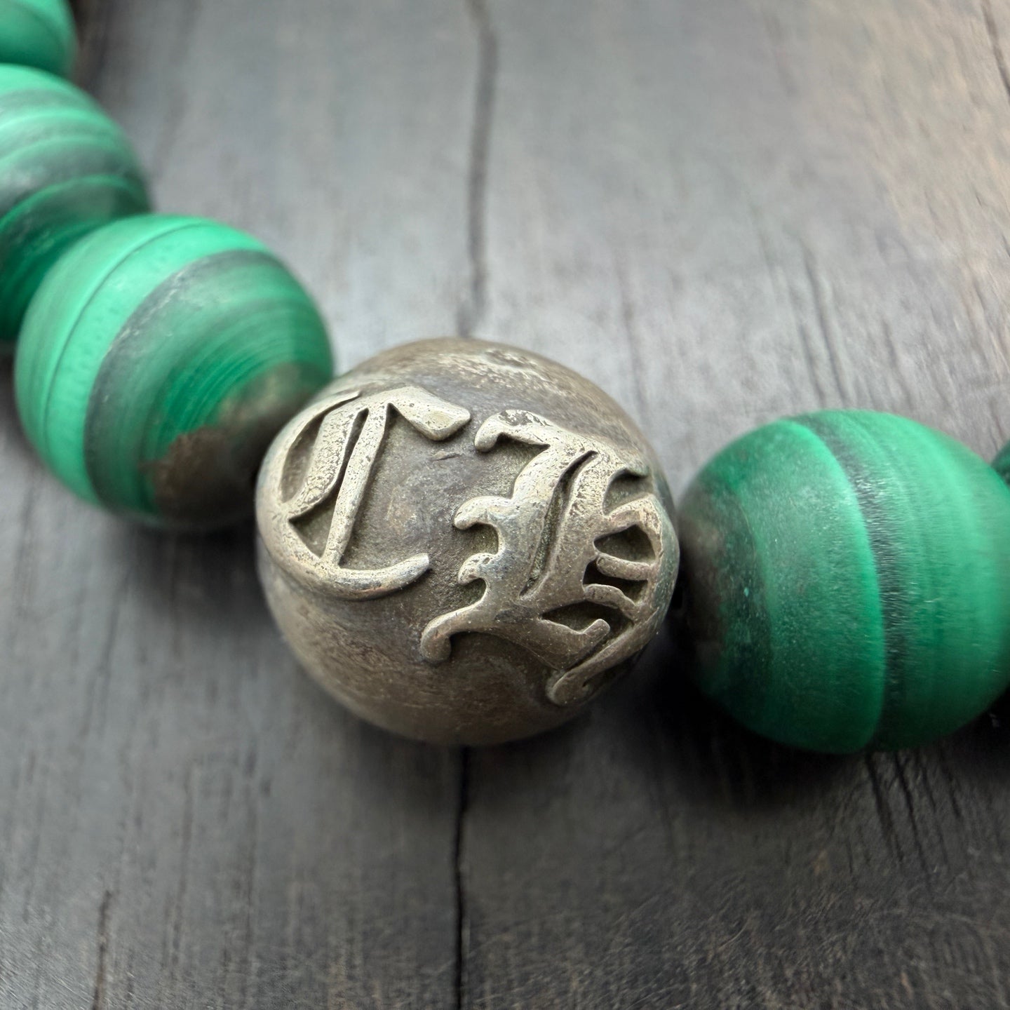 Malachite Bead Bracelet