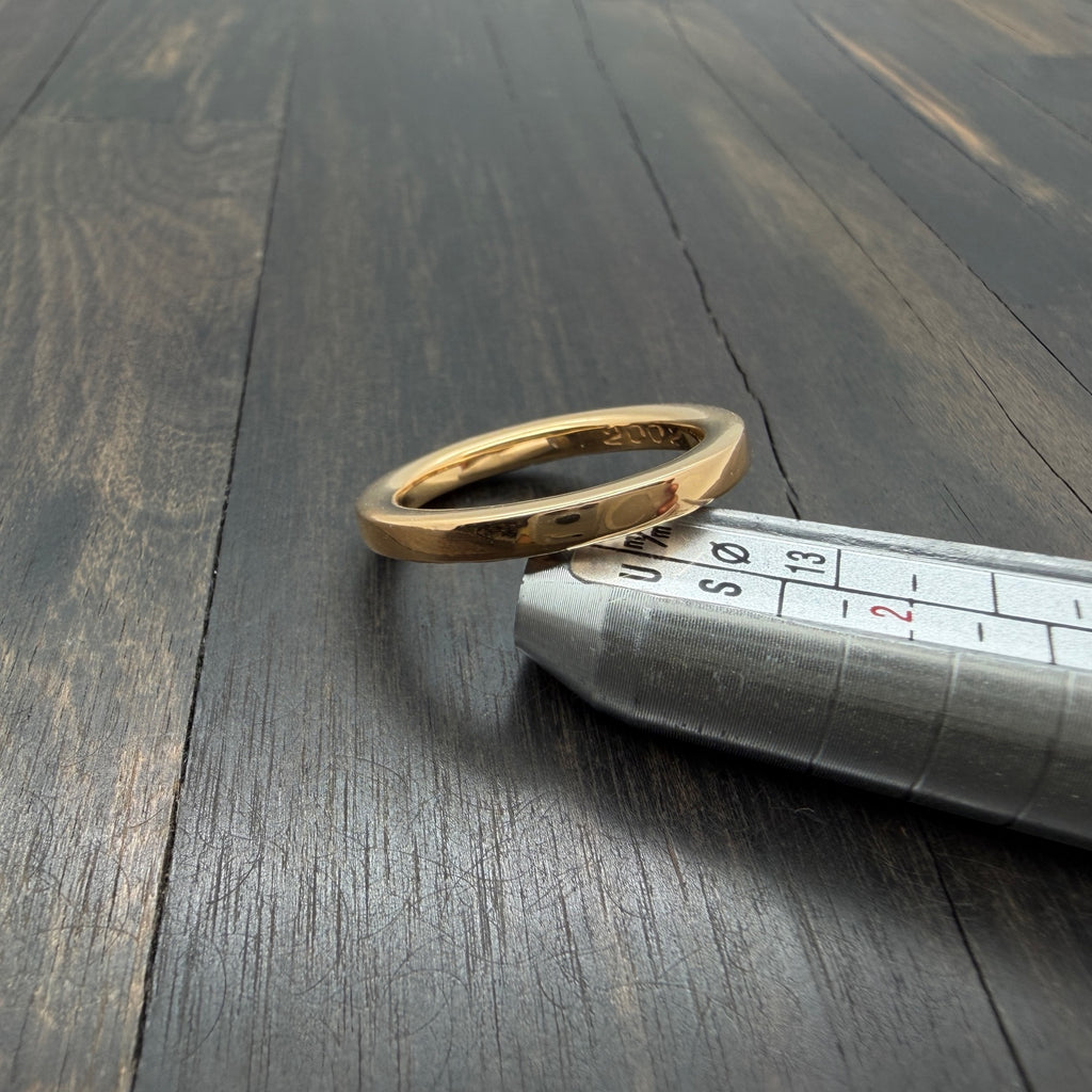 22K Gold 3MM Plain Ban Ring