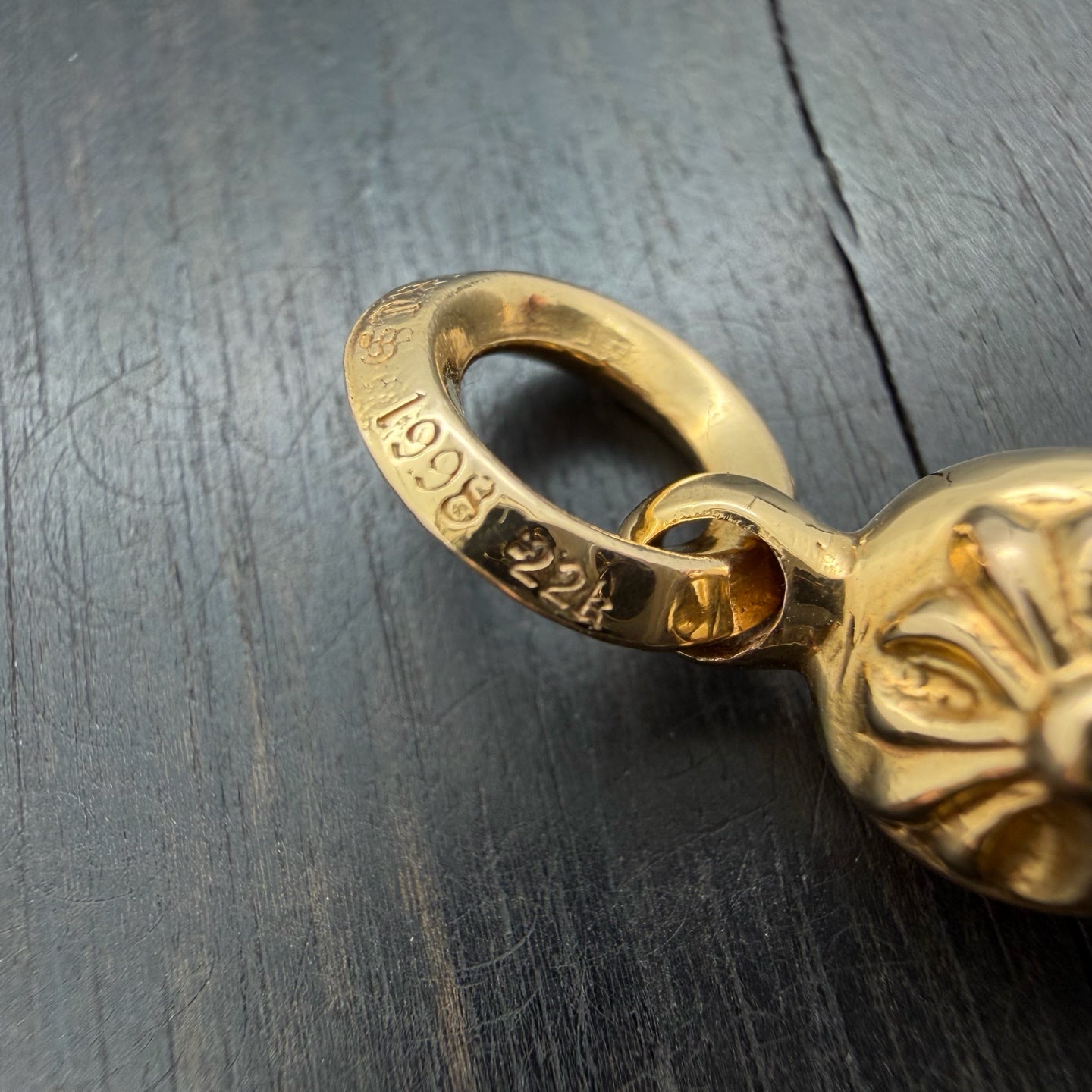 22k Gold Single Ball Pendant