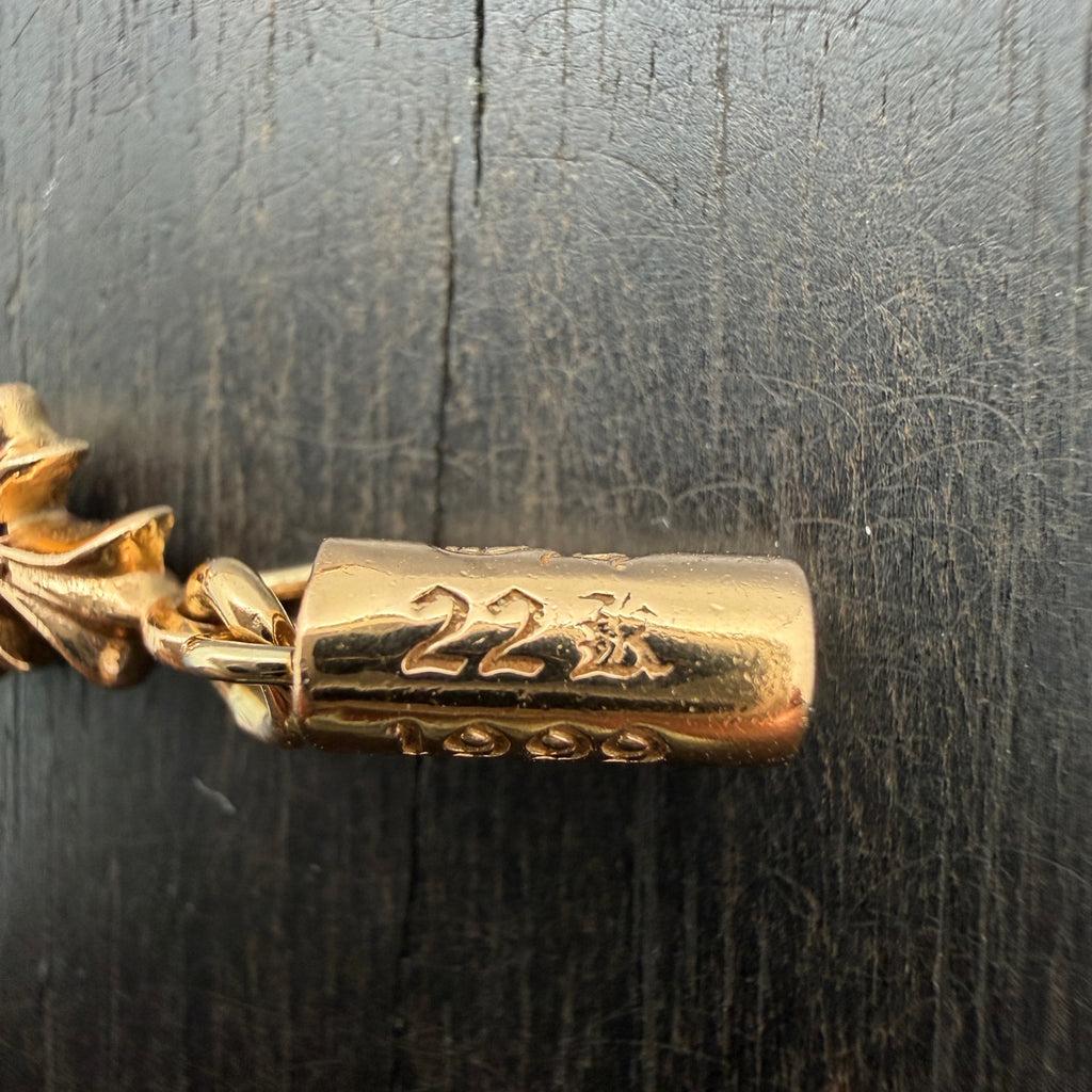 22K Gold Blue Diamond Pendant