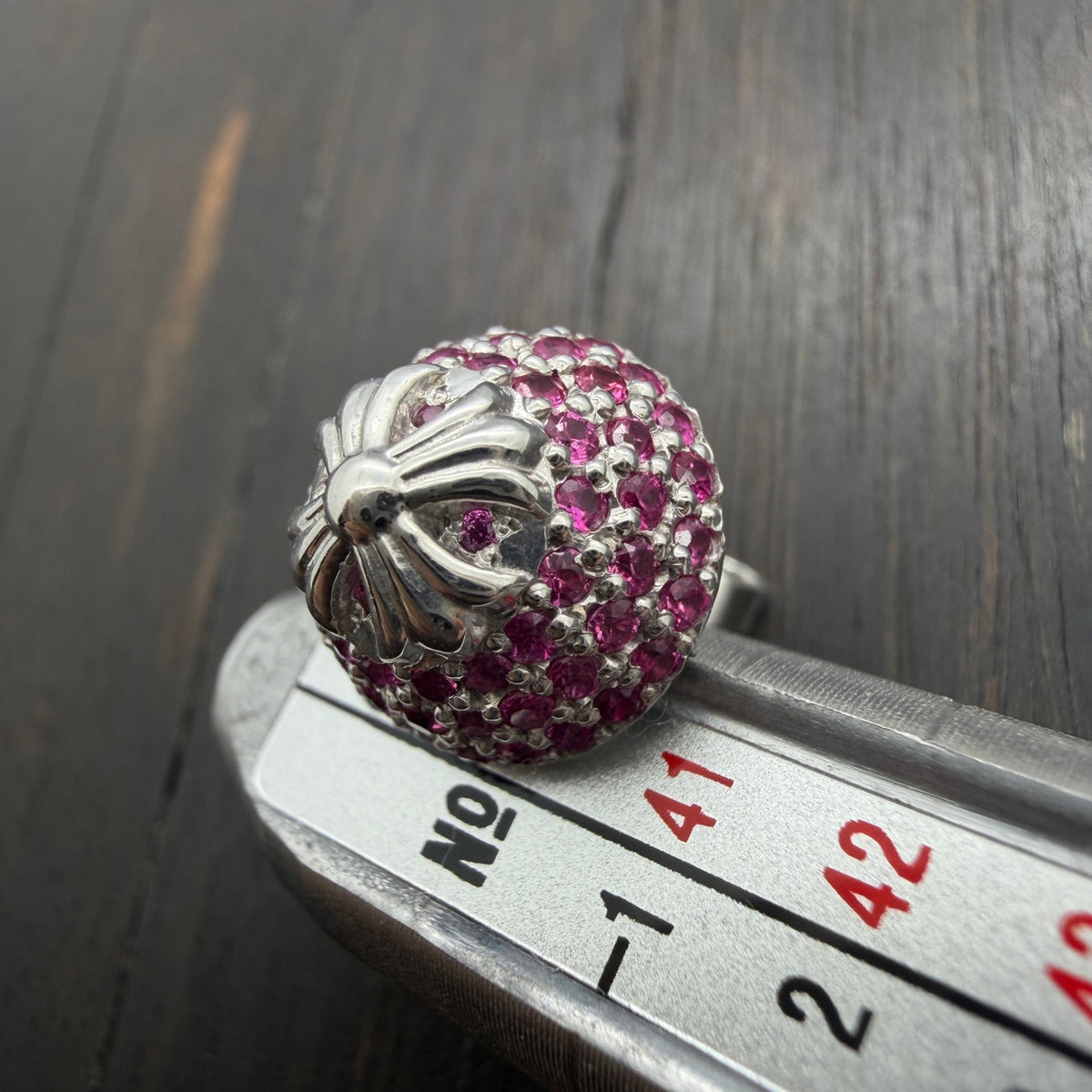 Pink-Pave Cross Button Earring