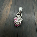 18K Whitel Gold Teardrop Pink Diamond Pendant
