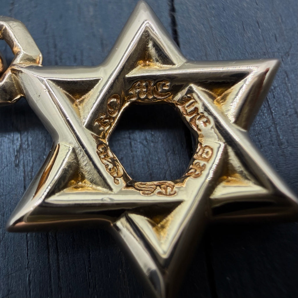 22K Gold Star of David Pendant
