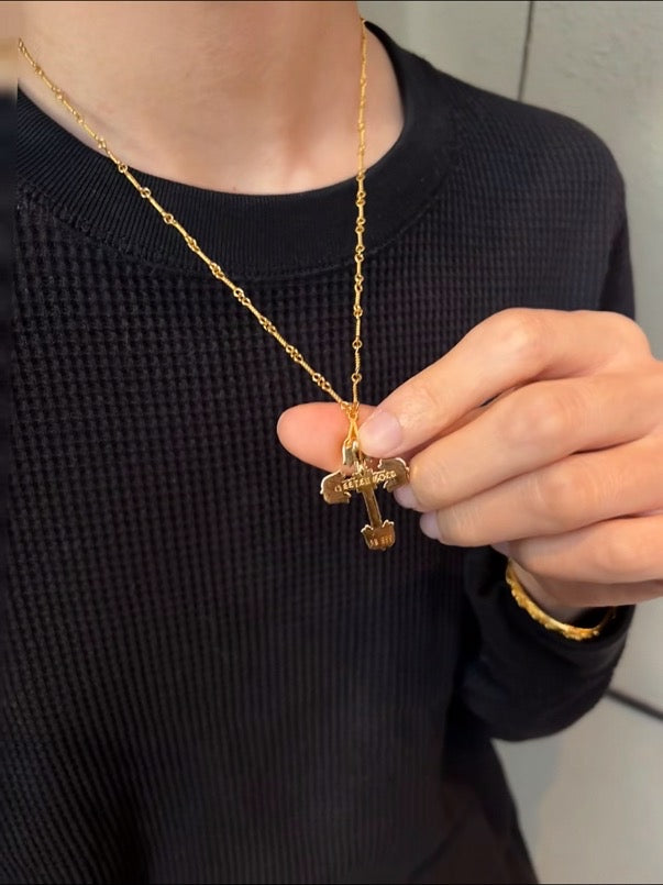 22K Gold Bamboo Chain Necklace
