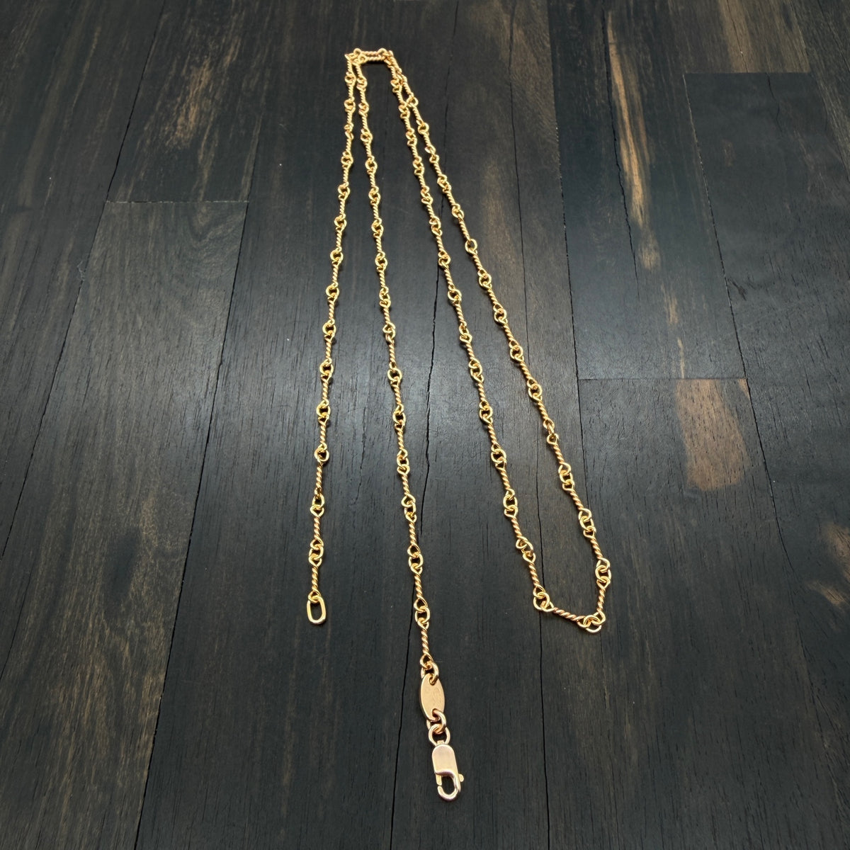 22K Gold Bamboo Chain Necklace